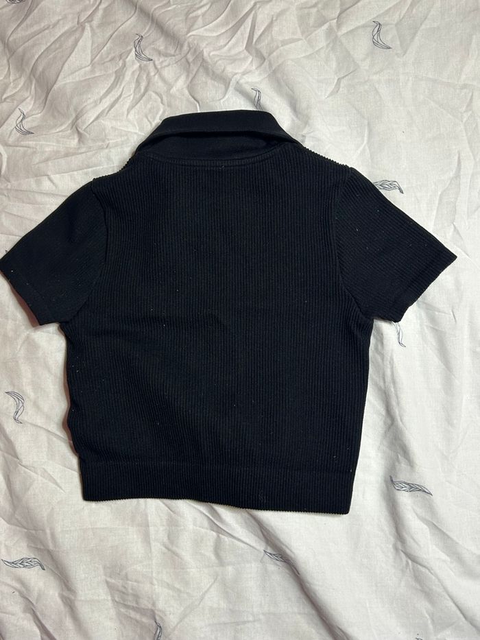 Top noir avec col - photo numéro 2