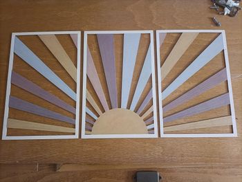 Décoration murale en bois soleil