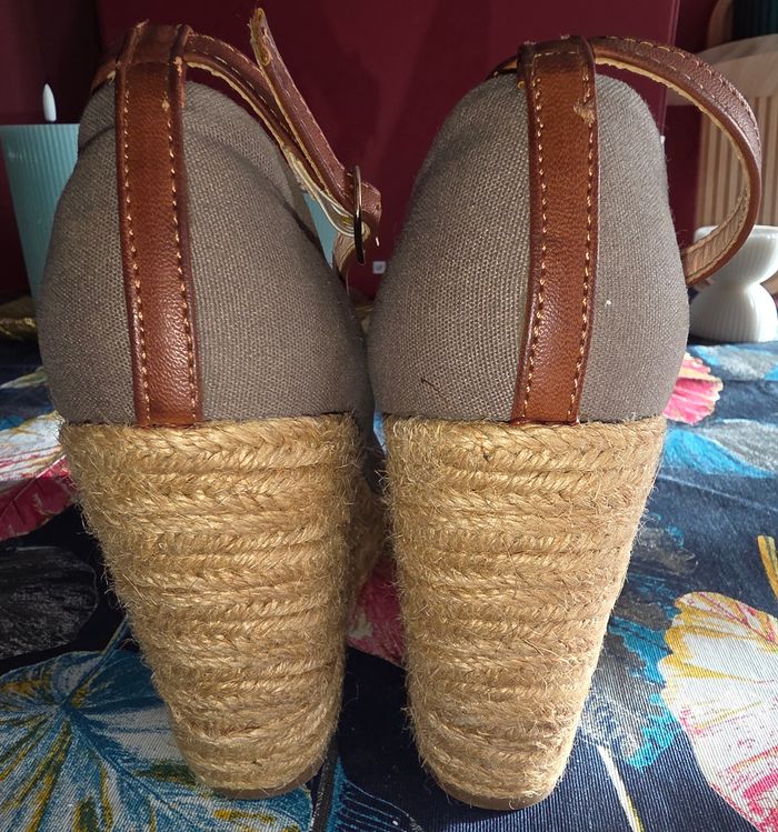 Talons compensés taupe 37 - photo numéro 6