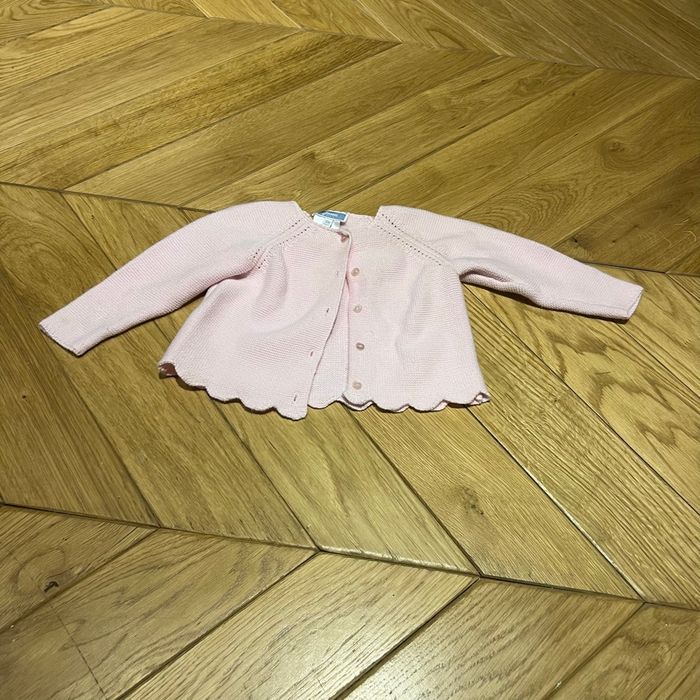 Cardigan 12m fille en cotton Jacadi rose pale - photo numéro 2