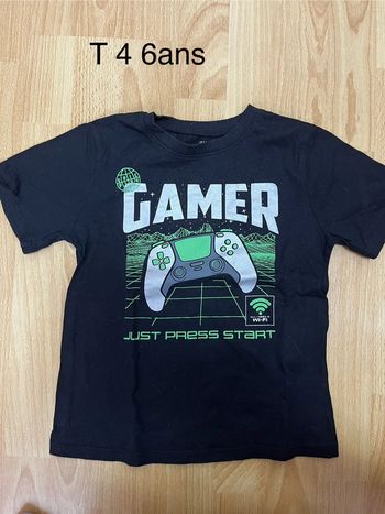 T-shirt Gamer T 4-6ans