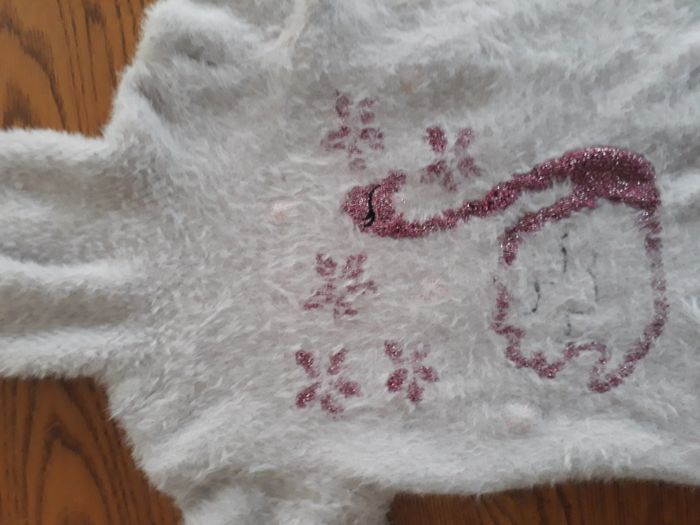 Pull robe gris avec un cygne In extenso  6 ans - photo numéro 2