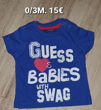 T-shirt guess neuf 0/3mois