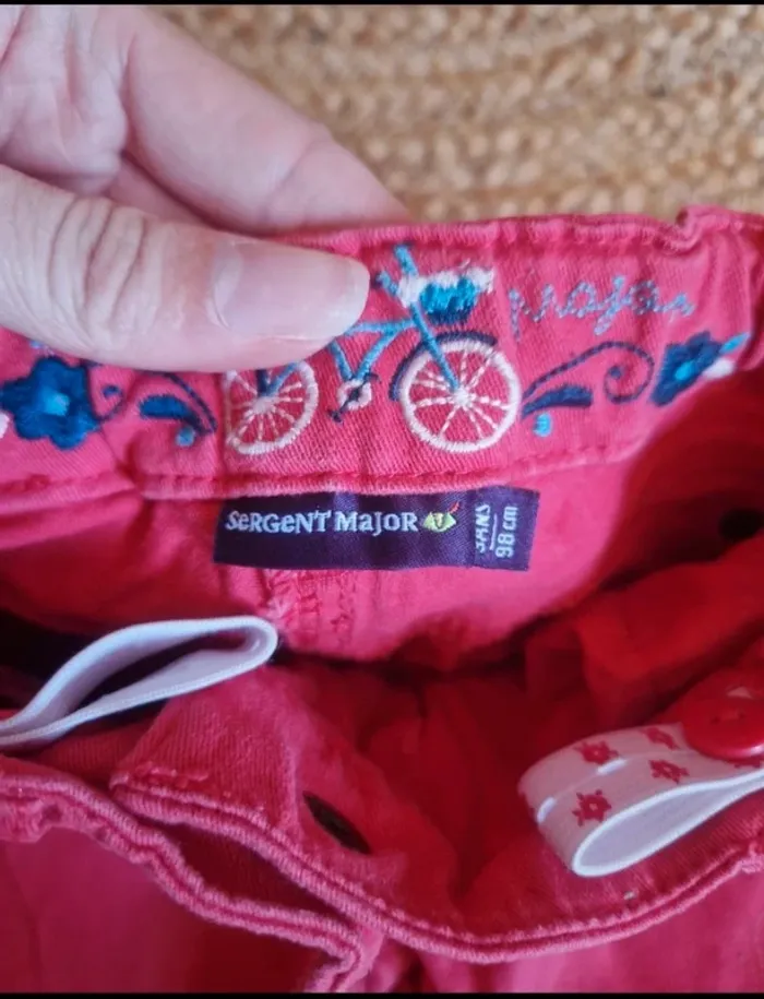Jolie ensemble chemise en jean et jean rose sergent major fille 3 ans - photo numéro 10