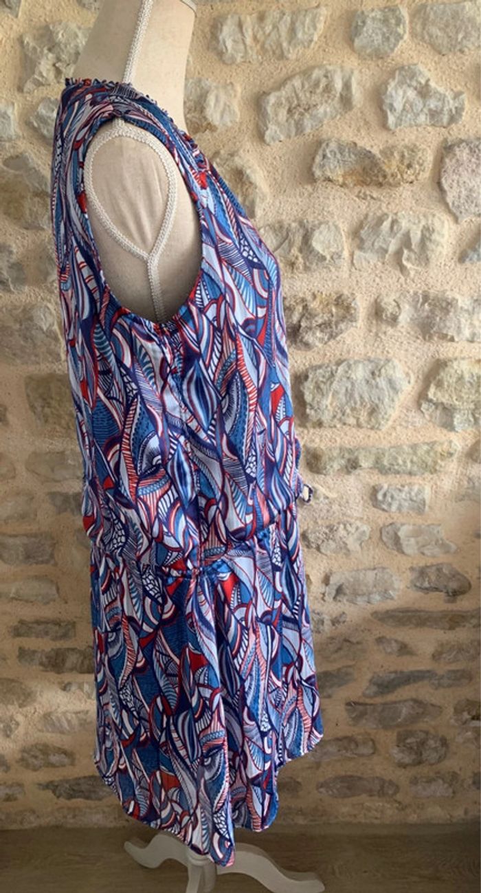 Robe Ikks Bleue Marine et Multicolore T40 - photo numéro 5