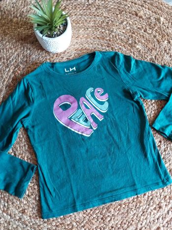 Tee-shirt manches longues neuf La Halle 8 ans
