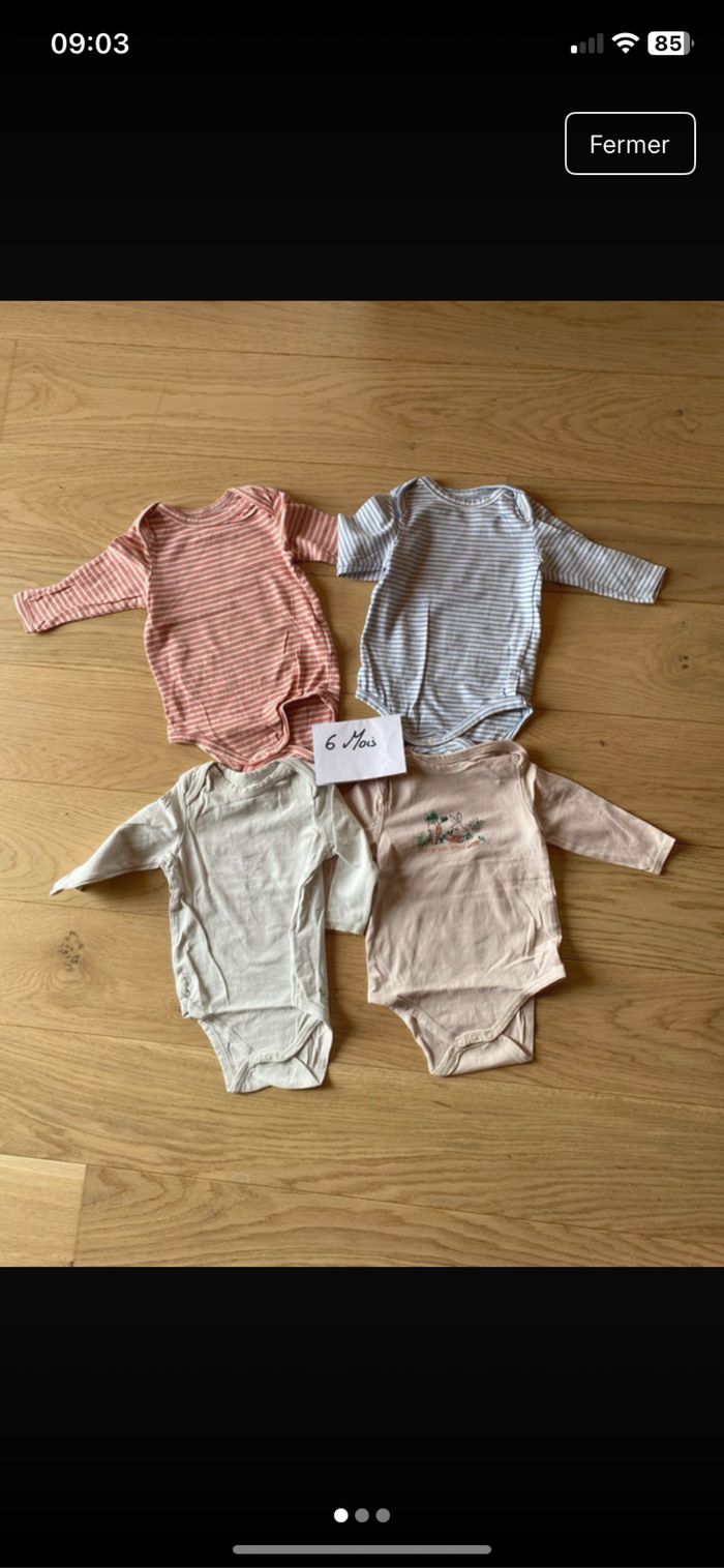 Lot 4 bodies 6 mois