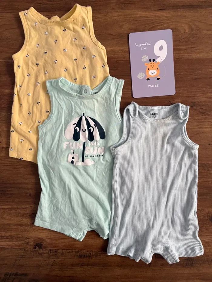 Lot combi-short 9 mois