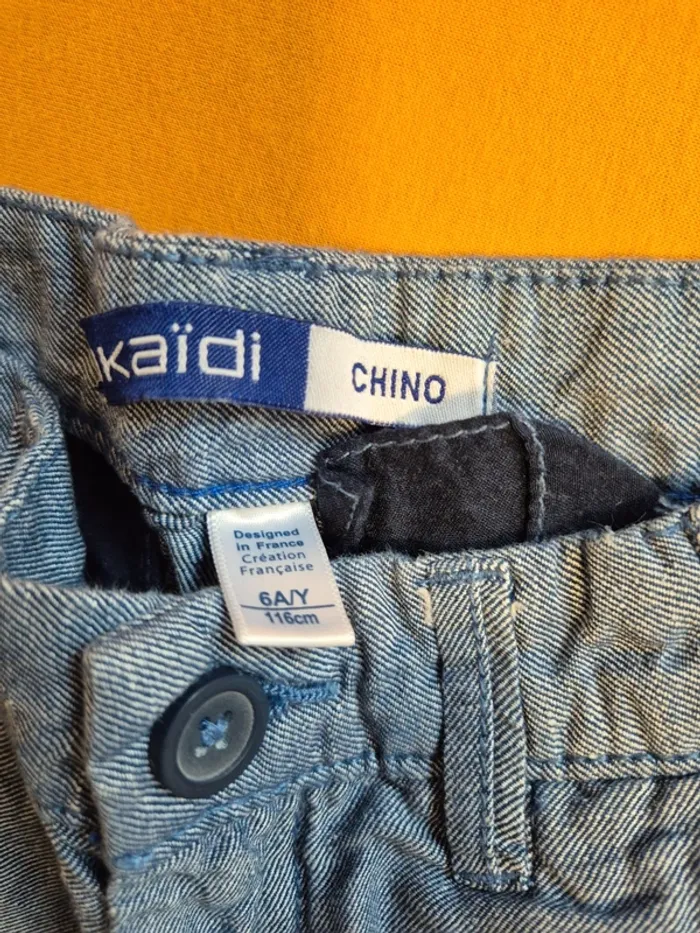 Short garçon Okaïdi chino 6 ans bleu - photo numéro 3