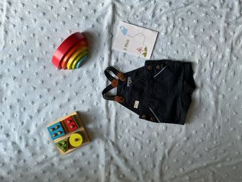 salopette short marine pressions entre les jambes 3 mois gémo