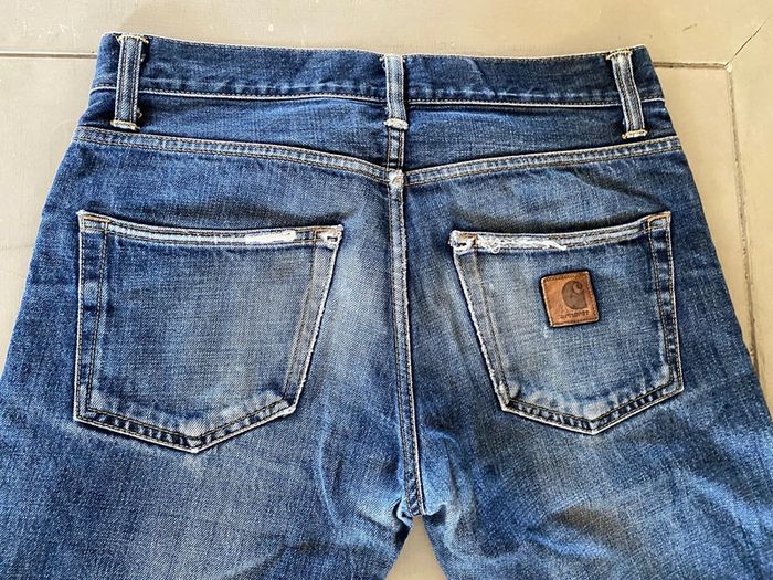 Bermuda short Carhartt en jeans bleu taille 36 / 38 - photo numéro 7