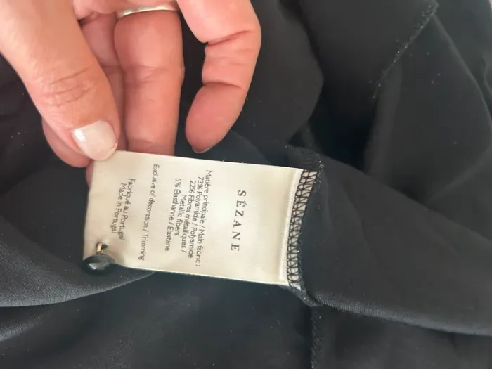Sezane robe Janet , noire dorée taille M/38 - photo numéro 9