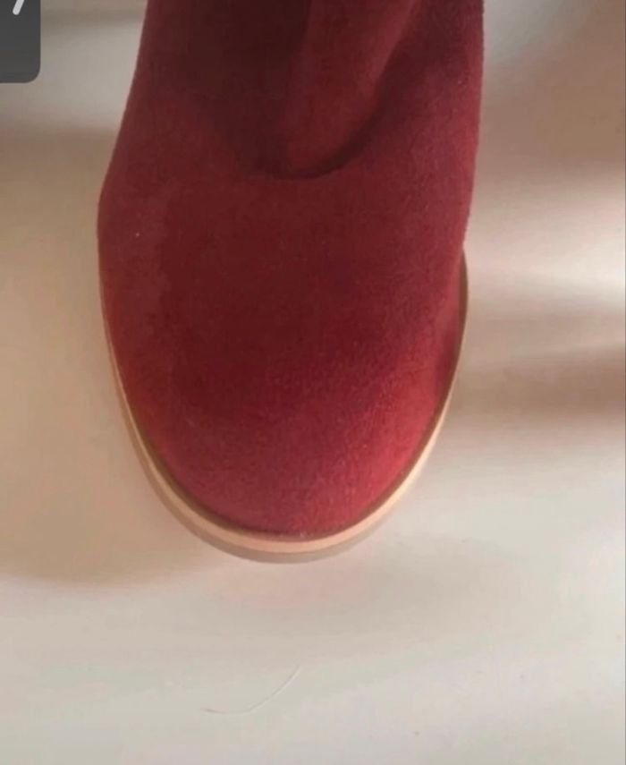 Bottines pour femme en très bon état taille 38 couleurs bordeaux - photo numéro 5