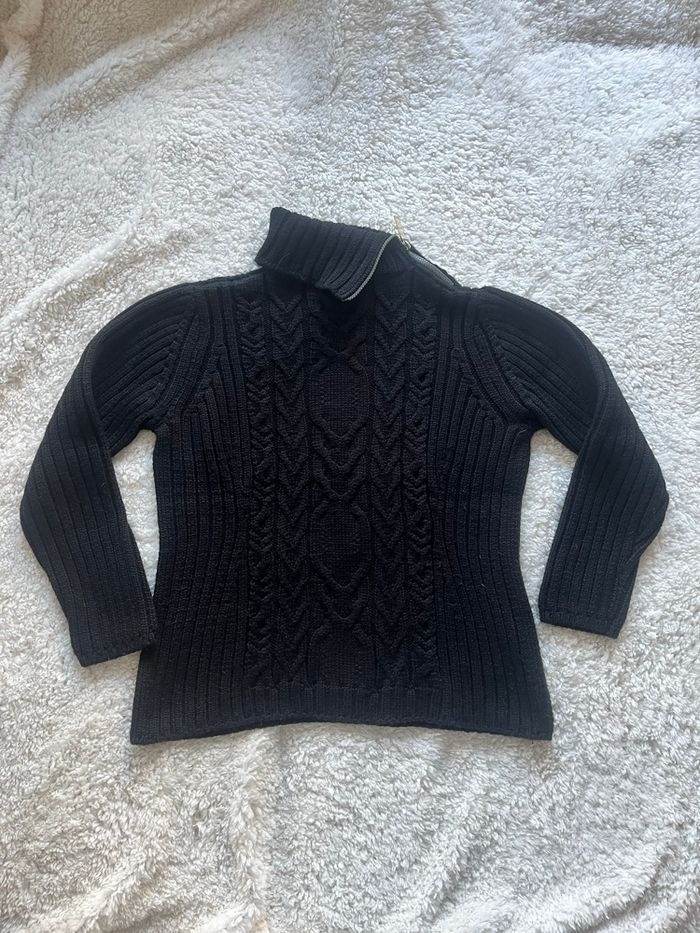 🖤 Pull torsadé noir taille S - Alain Manoukian 🖤