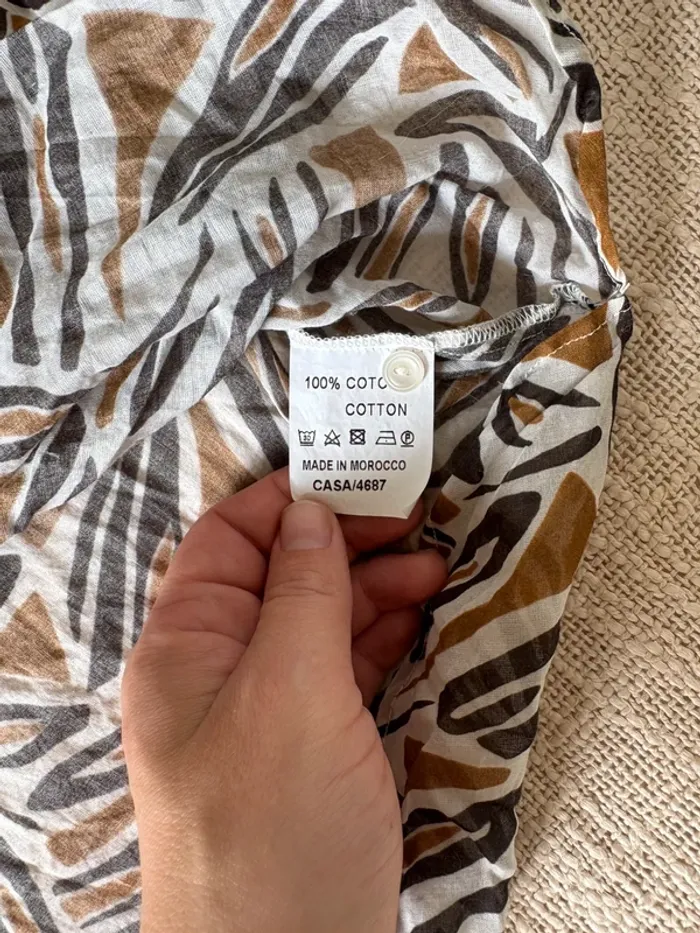 Blouse diega taille m blanc marron - photo numéro 5