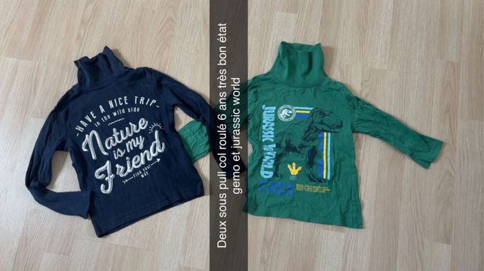 Lot deux sous pull col roulé 6 ans