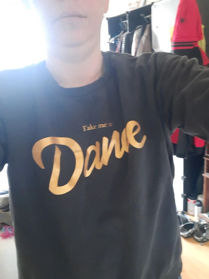 Pull kiabi taille m imprimé take me dance - photo numéro 2