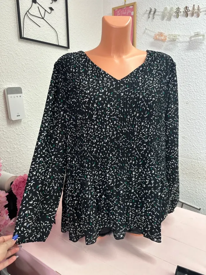 Blouse plissée à motifs taille 46 Gemo - photo numéro 2