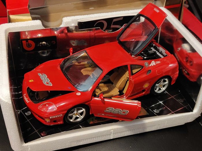 Ferrari 360 Modena Challenge #360 - Rouge - 25 Ans En Boîte - Bburago 1/18 - photo numéro 5