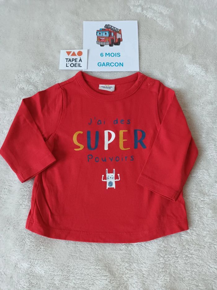 Tshirt 6 mois tape a l oeil