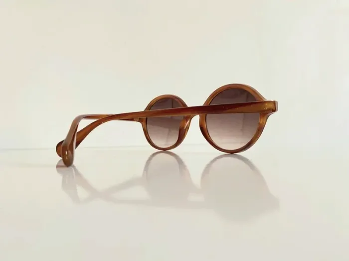 Lunette de soleil marron ronde mixte verres dégradés uvprotection catégorie 3 - photo numéro 8