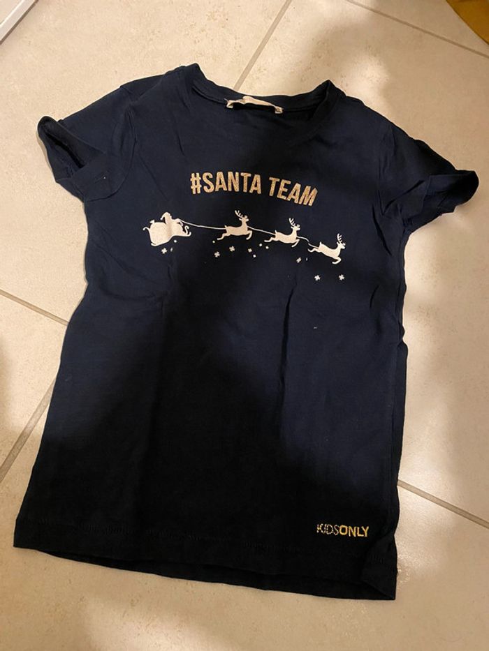 5 ans - tee shirt noël #santa team doré kids inclu