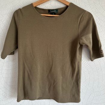 T-shirt côtelé à manches courtes