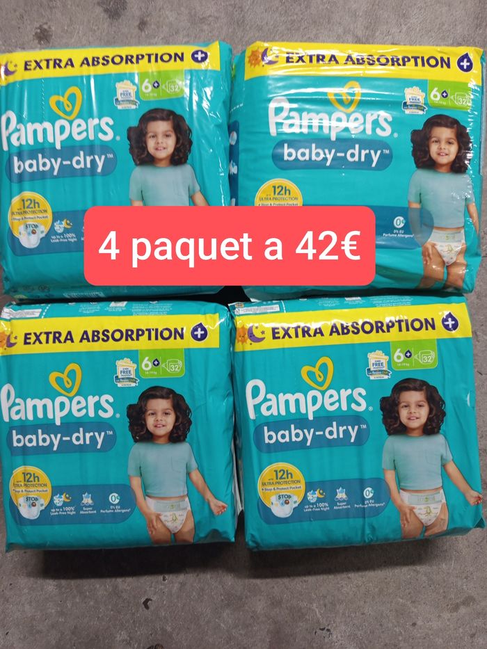 4 paquet de couche Pampers taille 6+ a 42€