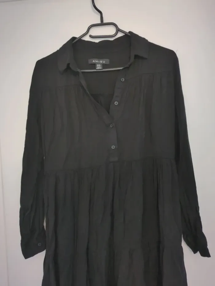 Robe courte fluide noir taille S - photo numéro 2