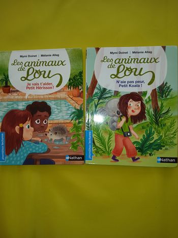 lot de 2 livres les animaux de Lou nathan niveau 3