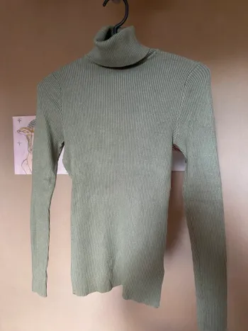 Col roulé vert, taille XS