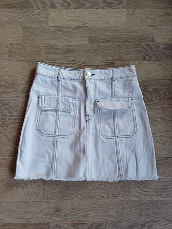 Jupe jean blanc zara taille s