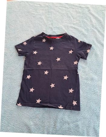 T-Shirt marine avec toile style USA 2 ans