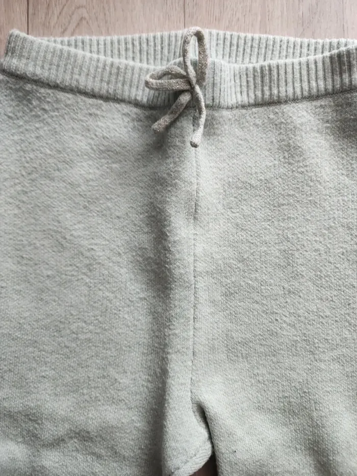 Pantalon hiver aspect laine vert d'eau 36 mois - photo numéro 4