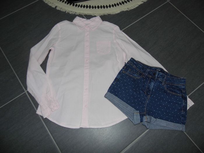 Chemise + short fille đź‘§ 10.11 ans