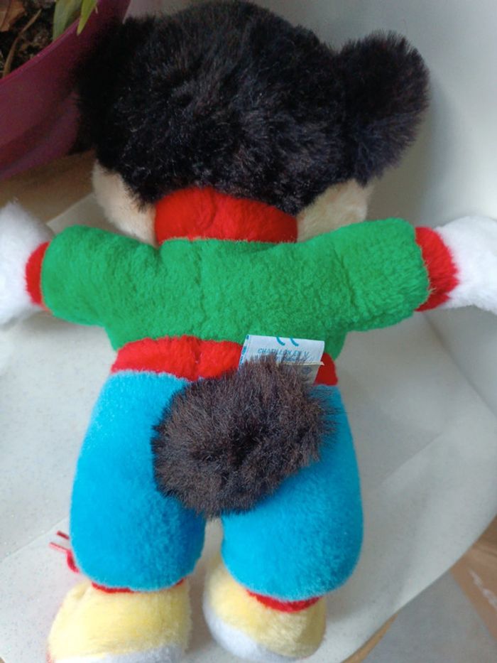 Peluche plush vtg vintage Disney nounours Teddy Bear loup Wolf 3 cochon pig bébé babies baby - photo numéro 8