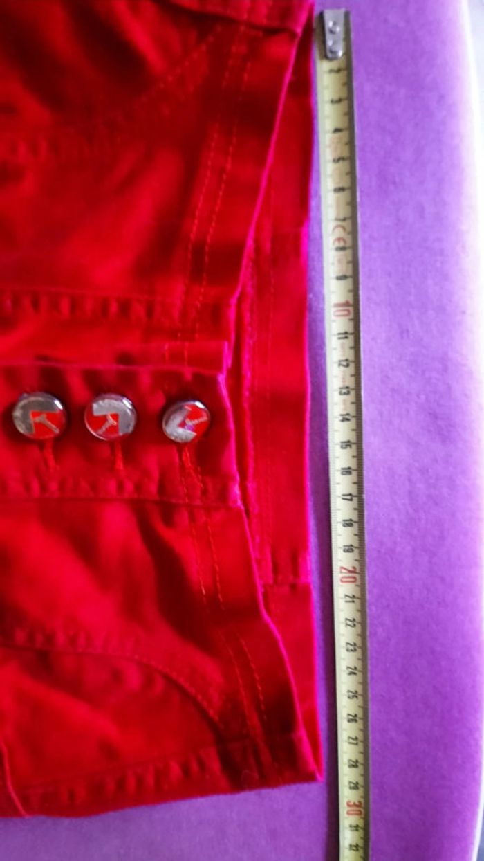 Pantalon taille haute rouge - photo numéro 8
