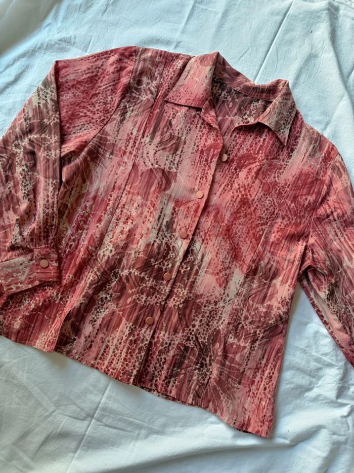 Chemise rose vintage femme