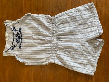 Combishort blanche et marine Cyrillus 6 ans