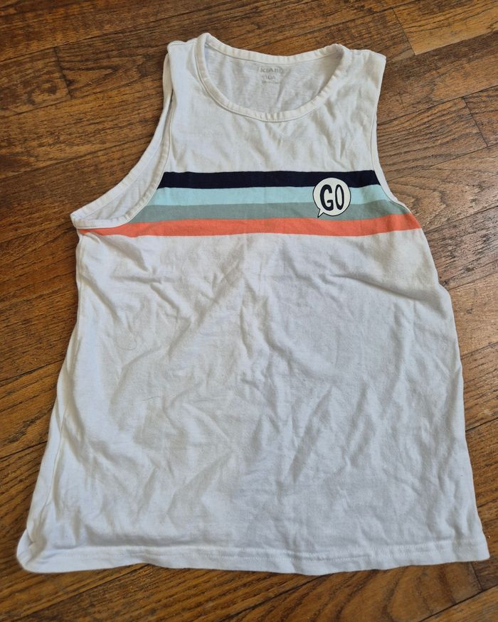 Débardeur blanc garçon kiabi taille 10 ans