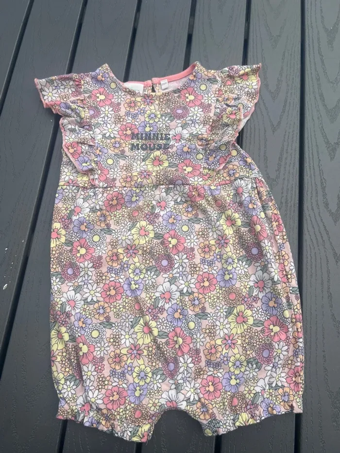 Combi short bébé fille