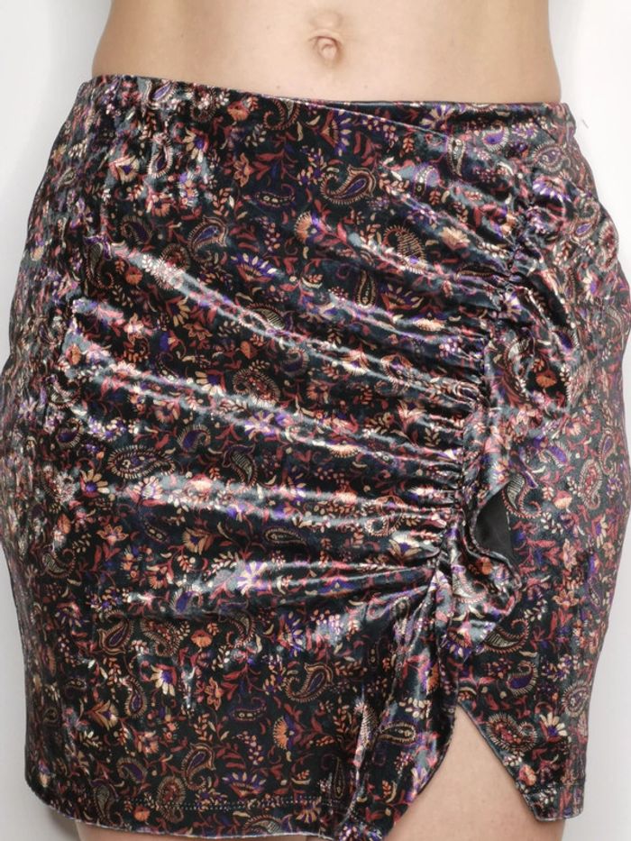 Mini jupe aspect velour Cache Cache Taille 36 neuve - photo numéro 2