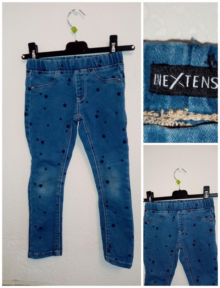 3 ans in extenso pantalon jeans a élastique imprimé "petite étoiles" /Excellent état - photo numéro 3