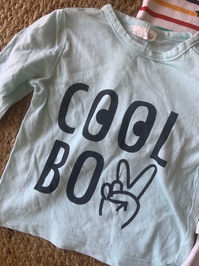 Lot de 5 tshirts manches longues taille 3 mois - photo numéro 2