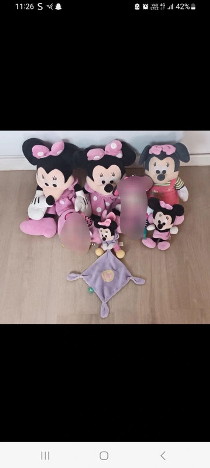 Lot peluches minnie