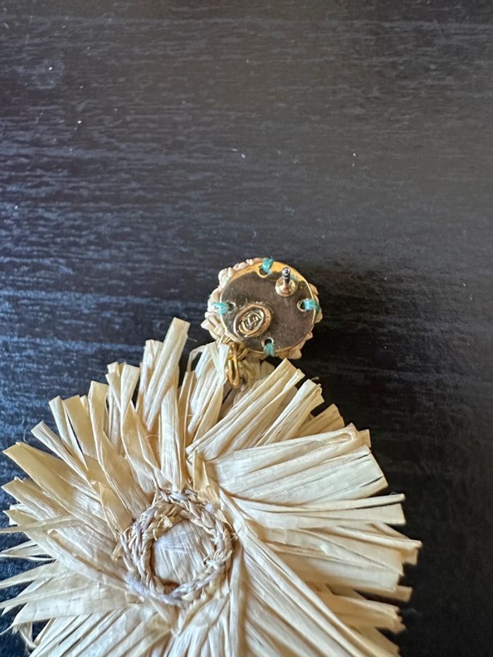 Boucles d’oreilles en raphia Aelie - photo numéro 7