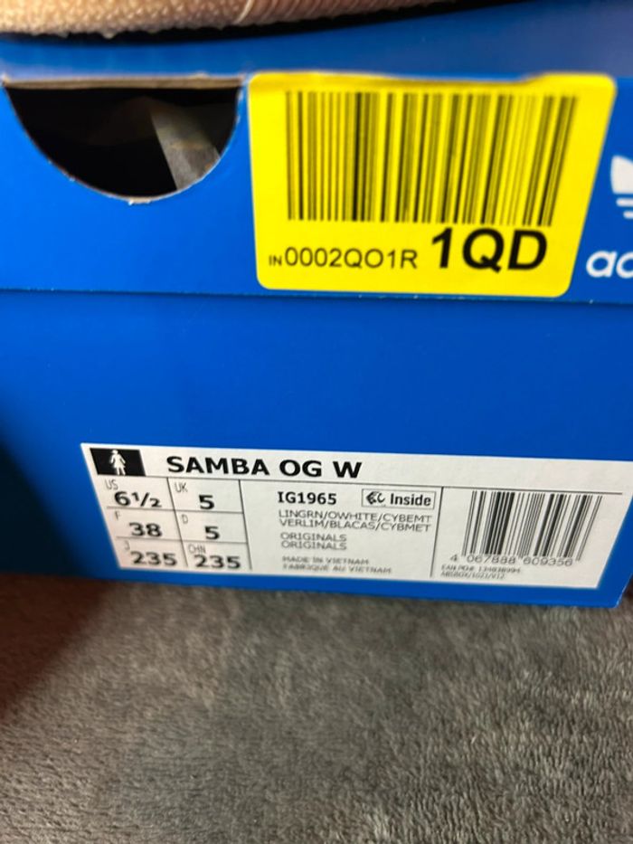 Adidas Samba OG Femme - Taille 38 - Bleu Clair - photo numéro 4