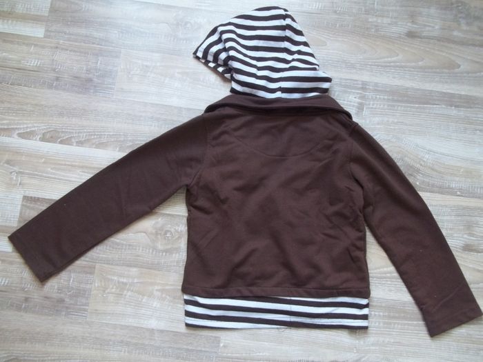 Gilet-sweat à capuche marron 2 en 1 Mod.W.L (SW2) - photo numéro 4