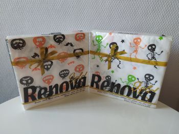 Lot de 2 paquets de grandes serviettes en papier Halloween Renova neufs