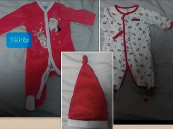 Lot 2 pyjamas Noël 🎅  + bonnet 3 mois